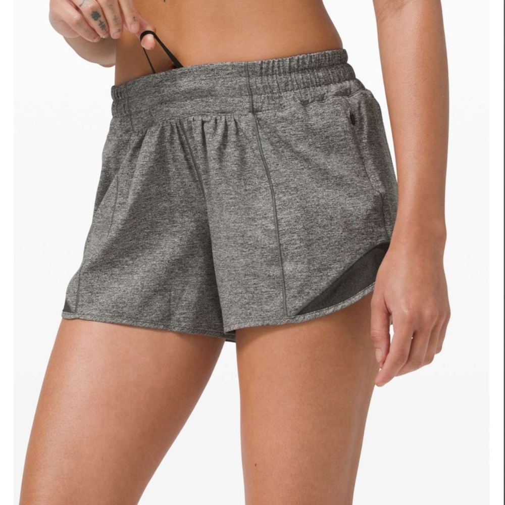 Lululemon Hotty Hot Short II *Long 4" Heather Lux Multi Black